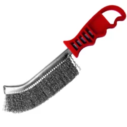 Brosse manuelle demi lune 265x140x25 - manche rouge 740226