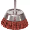 Brosse nylon conique diam 75mm ep9mm tige 6x30 grain rouge