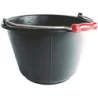 Seau plastique noir 16 litres poignée pro anse 53mm