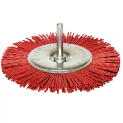 Brosse nylon circulaire ep9mm tige 6x30 grain rouge
