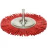 Brosse nylon circulaire ep9mm tige 6x30 grain rouge