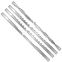 Assortiment de 12 lames à chantourner sans ergot