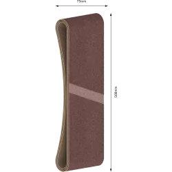 Bande abrasive Bande abrasive tous types de bois 75x508 Gr40 - lot de 3