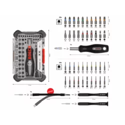 Coffret vissage precision 42 pcs + rallonge