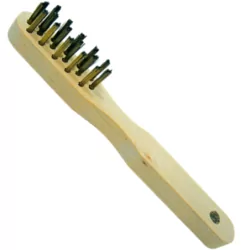 Brosses manuelle bougie 200x45x18 fil 020 acier laitonné -leman- 7150180