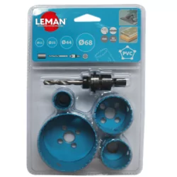Lot de 4 trépans bimétal D22/35/44/68 mm