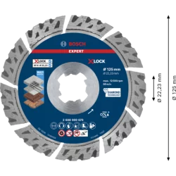 Disque diamant XLOCK Multi-matériaux EXPERT 125x22,23x2.4x12mm