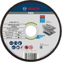 Disque à tronçonner pour l'Inox Standard for moyeu plat 125x1mm - lot de 10