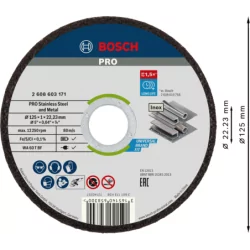 Disque à tronçonner pour l'Inox Standard for moyeu plat 125x1mm - lot de 10