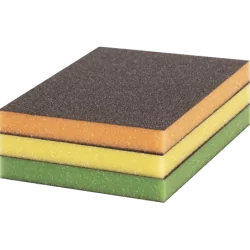 Eponge abrasive 98x120x13 grain intermédiaire - boite de3