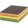 Eponge abrasive 98x120x13 grain intermédiaire - boite de3